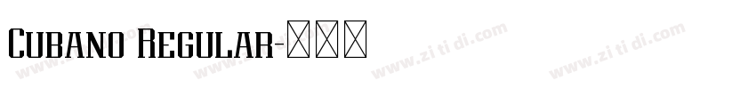 Cubano Regular字体转换